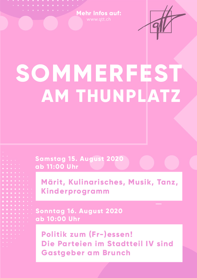 Sommerfest Flyer Pink
