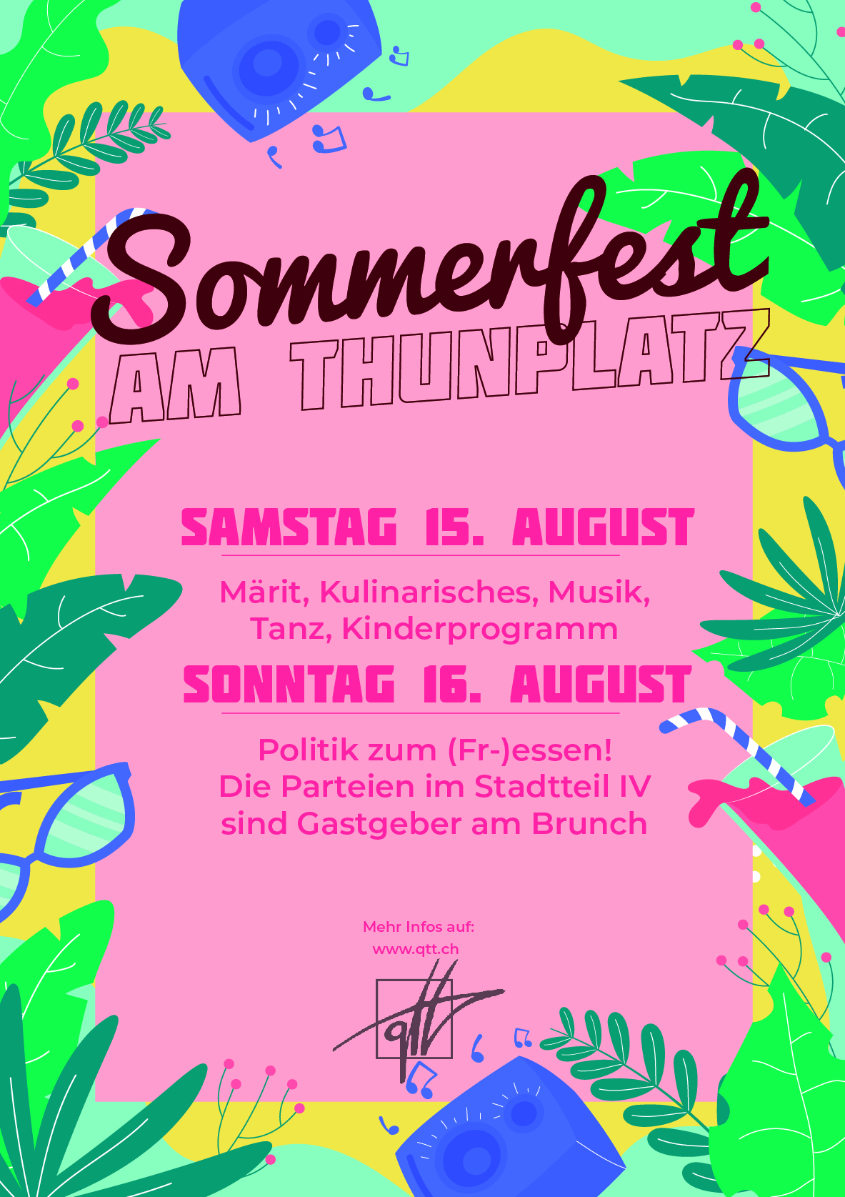 Sommerfest Flyer Fresh